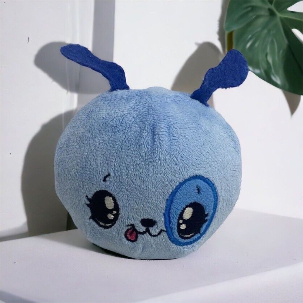 Soft'n Slo Squishies Mega Fuzzeez Puppy Dog Plush Ball Round Stuffed Animal Blue